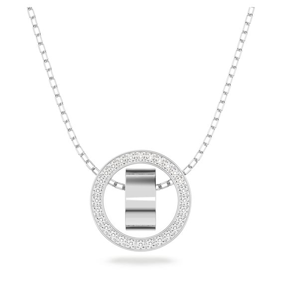 Collana Madre E Figlio In Argento 925 Con Cristallo Swarovski – Lunghezza 45 Cm